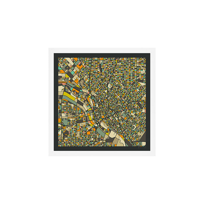 DALLAS MAP Art Print Gallery Image 1