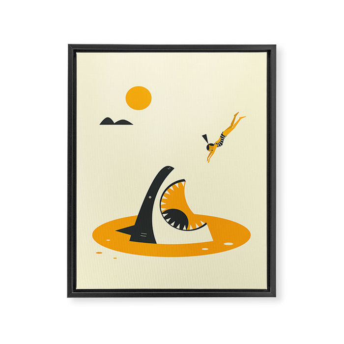DEEP DIVE Framed Canvas Print Gallery Image 1
