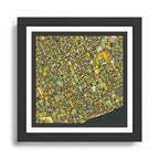DETROIT MAP Framed Art Print Gallery Image 1