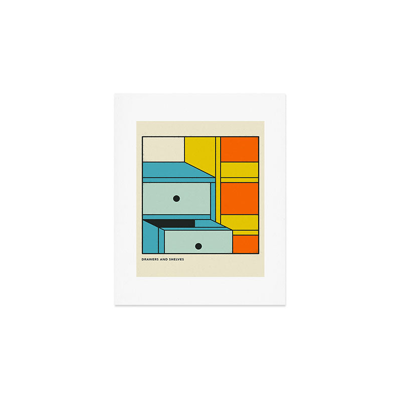 DRAWERS AND SHELVES Art Print Gallery Image 1