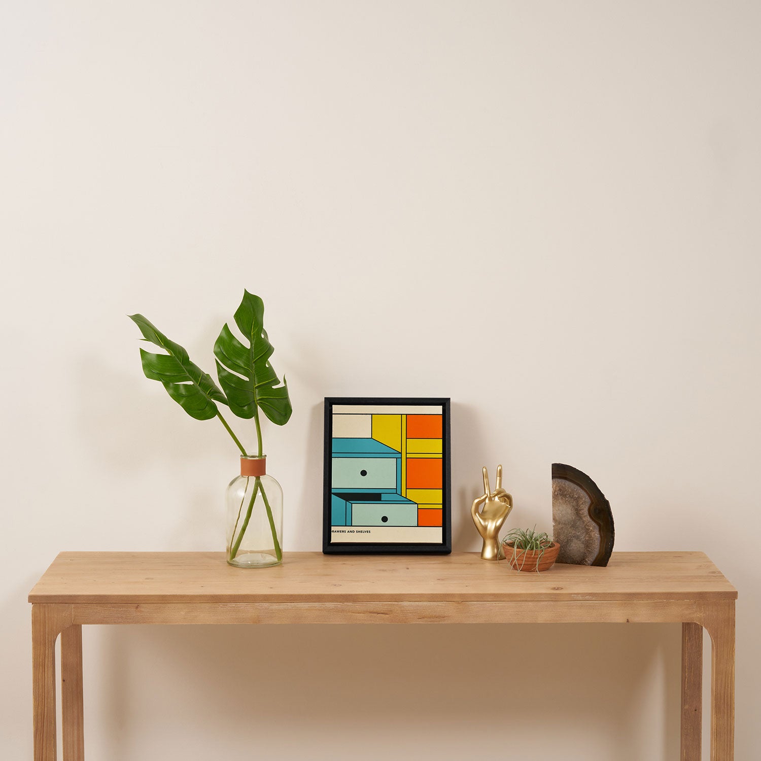DRAWERS AND SHELVES Framed Canvas Print Gallery Image 4