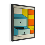 DRAWERS AND SHELVES Framed Canvas Print Gallery Image 2