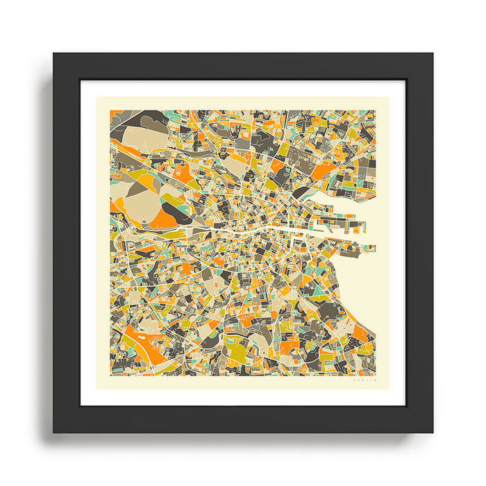 DUBLIN MAP Framed Art Print Gallery Image 1