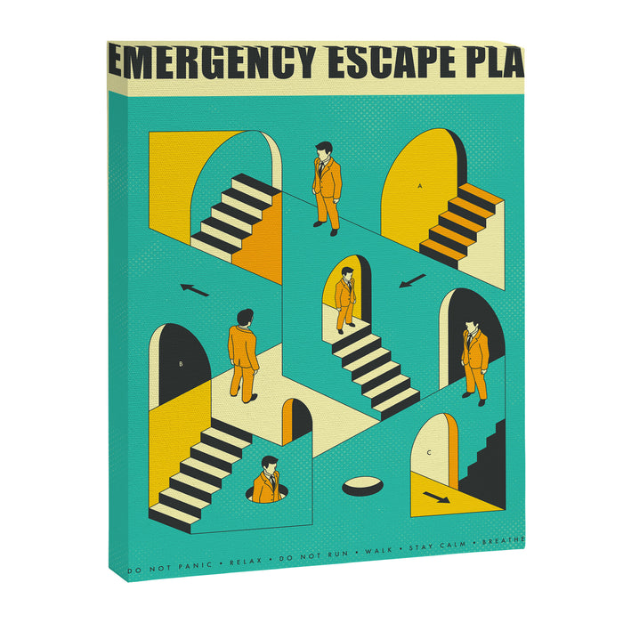 EMERGENCY ESCAPE PLAN 1 Canvas Print Gallery Image 1