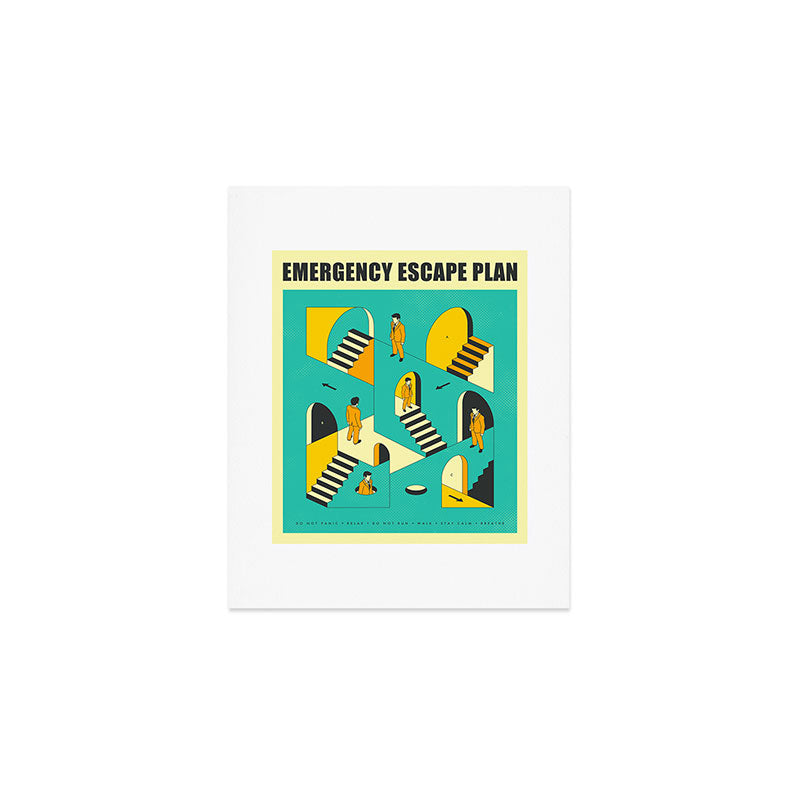 EMERGENCY ESCAPE PLAN 1 Art Print Gallery Image 1