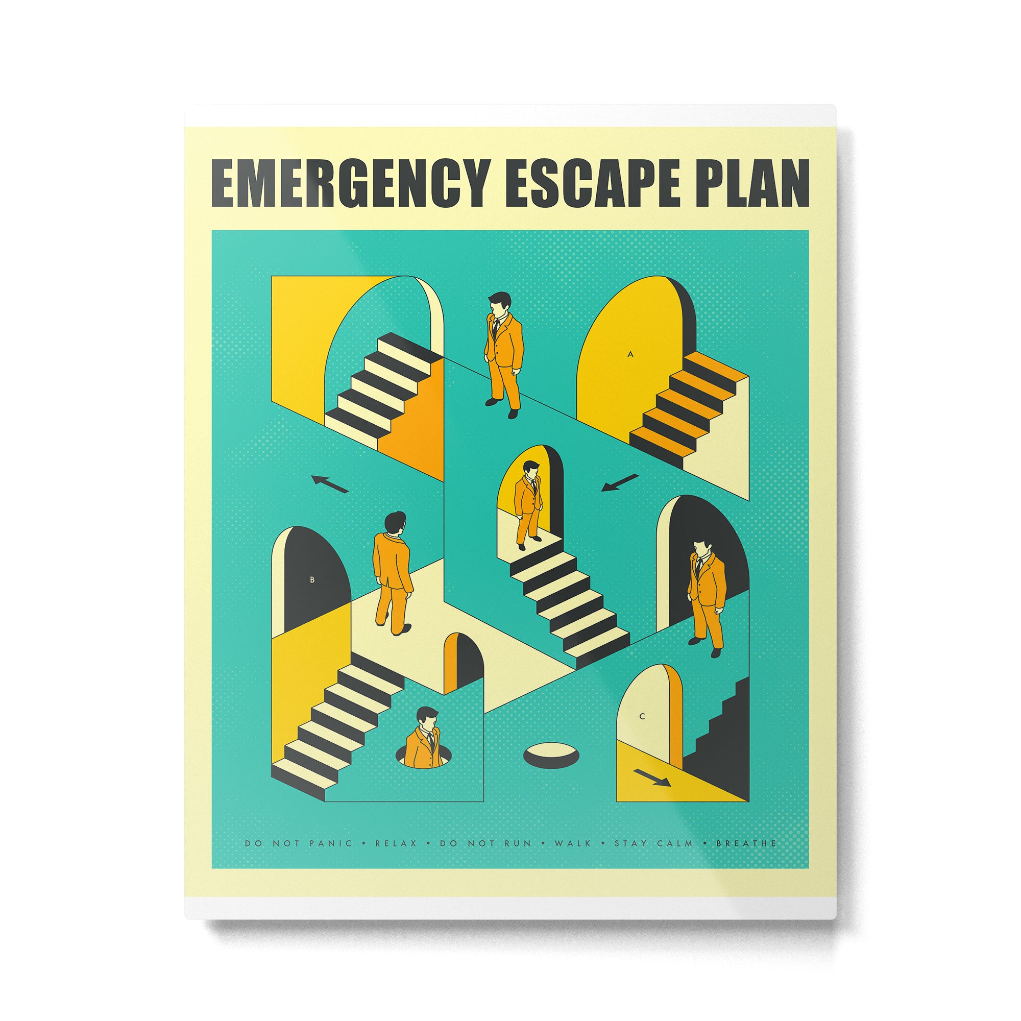 EMERGENCY ESCAPE PLAN 1 Metal Print Gallery Image 4