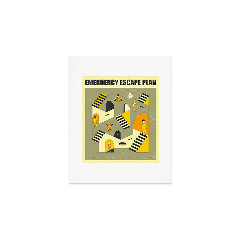 EMERGENCY ESCAPE PLAN 3 Art Print Gallery Image 1