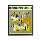 EMERGENCY ESCAPE PLAN 3 Framed Canvas Print Gallery Image 6