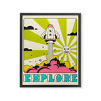 EXPLORE Framed Canvas Print Gallery Image 3