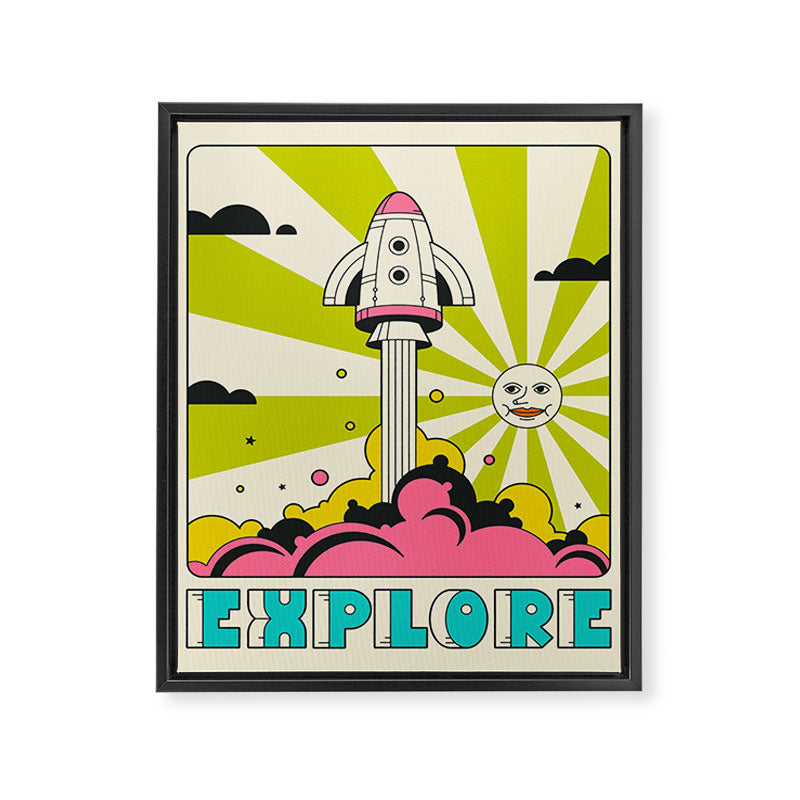EXPLORE Framed Canvas Print Gallery Image 3