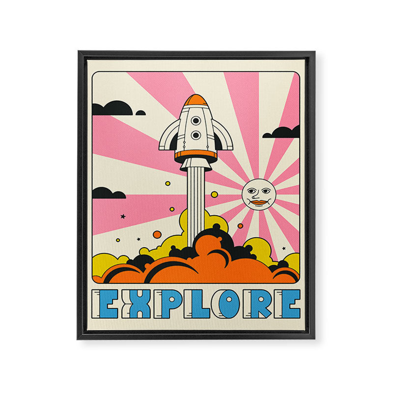 EXPLORE Framed Canvas Print Gallery Image 3