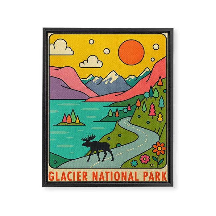 Glacier National Park Framed Canvas Print Gallery Image 1