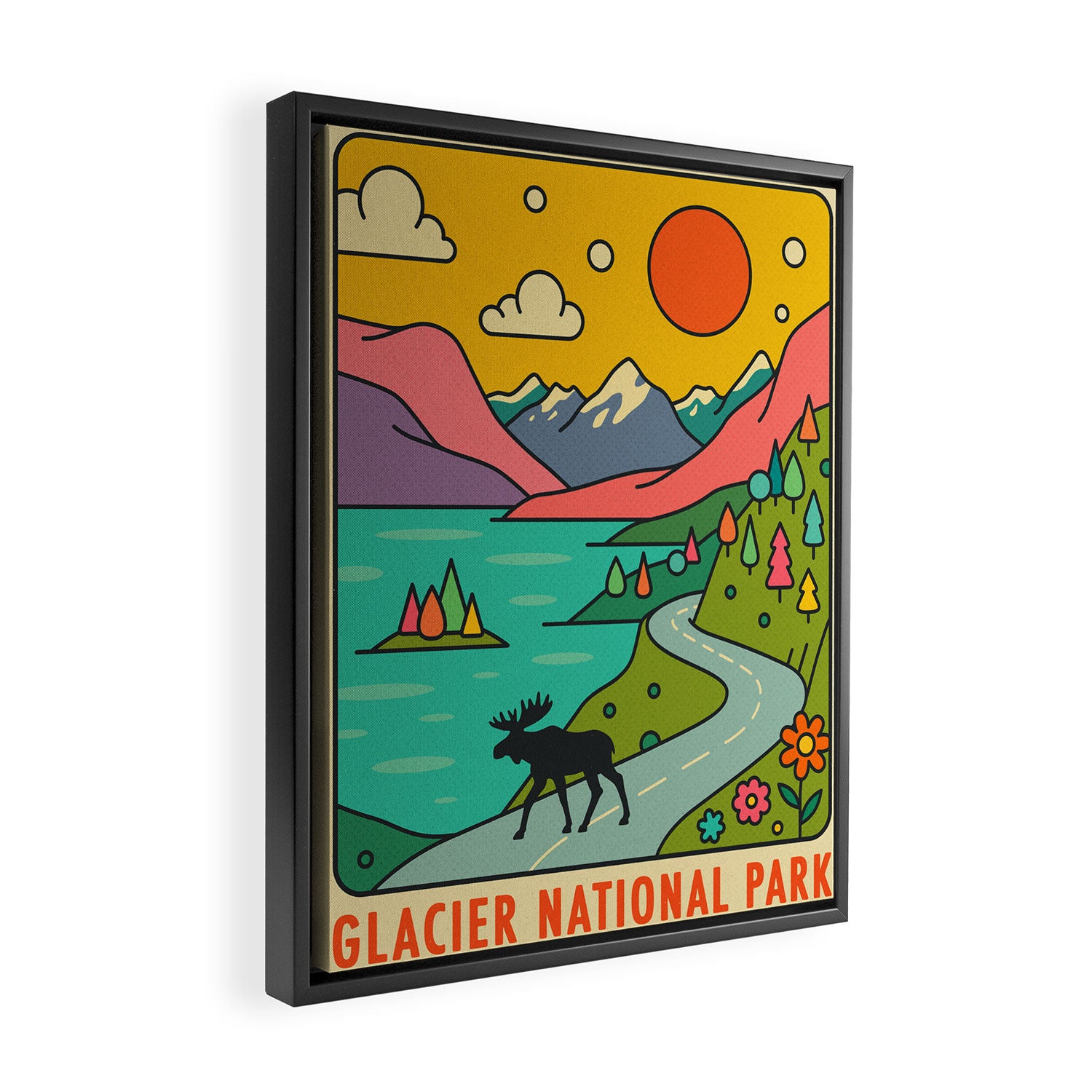 Glacier National Park Framed Canvas Print Gallery Image 2