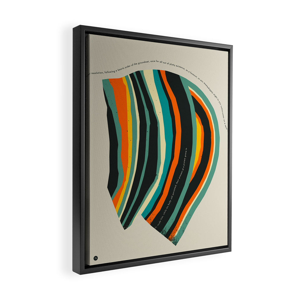 GROUNDWET (Finnegans Wake 76) Framed Canvas Print Gallery Image 2