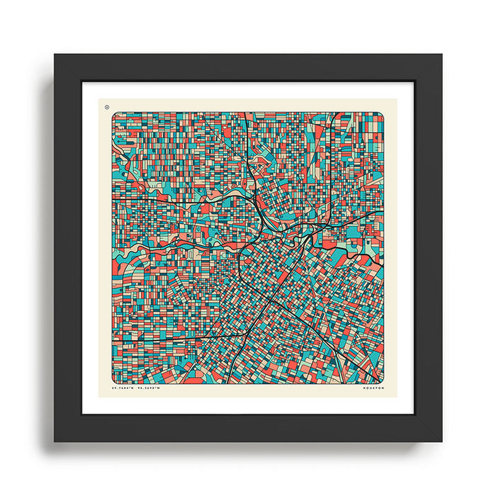 HOUSTON MAP (2022 edition) Framed Art Print Gallery Image 1