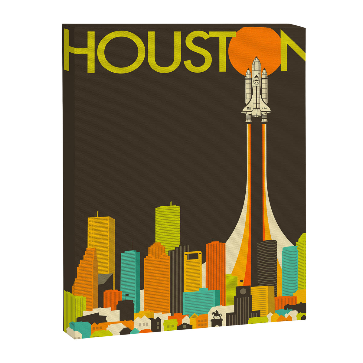 HOUSTON SKYLINE Canvas Print Gallery Image 6