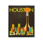 HOUSTON SKYLINE Framed Canvas Print Gallery Image 6
