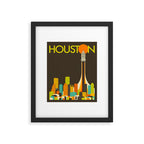 HOUSTON SKYLINE Framed Art Print Gallery Image 5