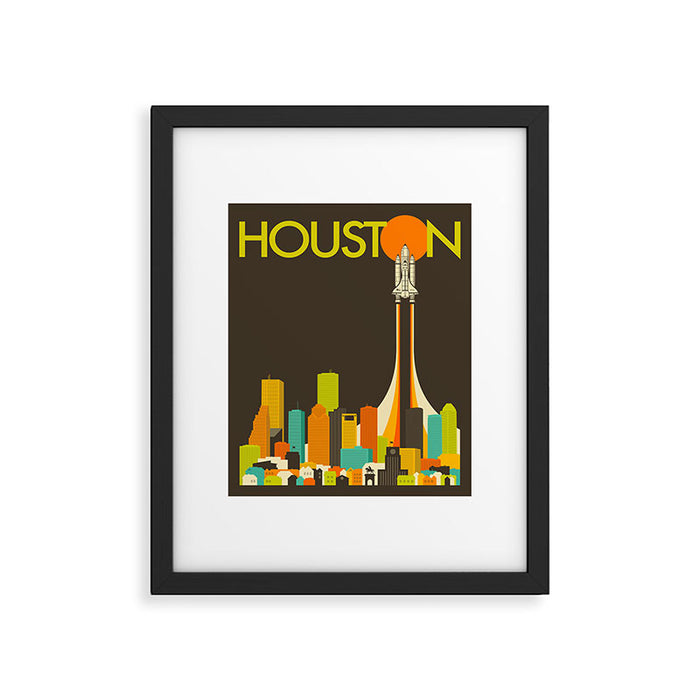 HOUSTON SKYLINE Framed Art Print Gallery Image 1