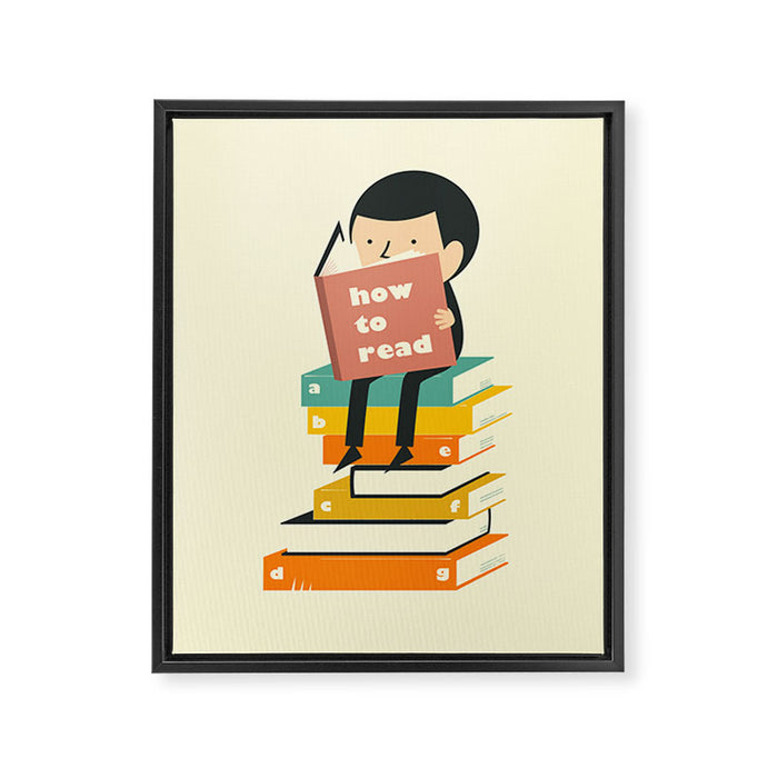 HOW TO READ Framed Canvas Print Gallery Image 1
