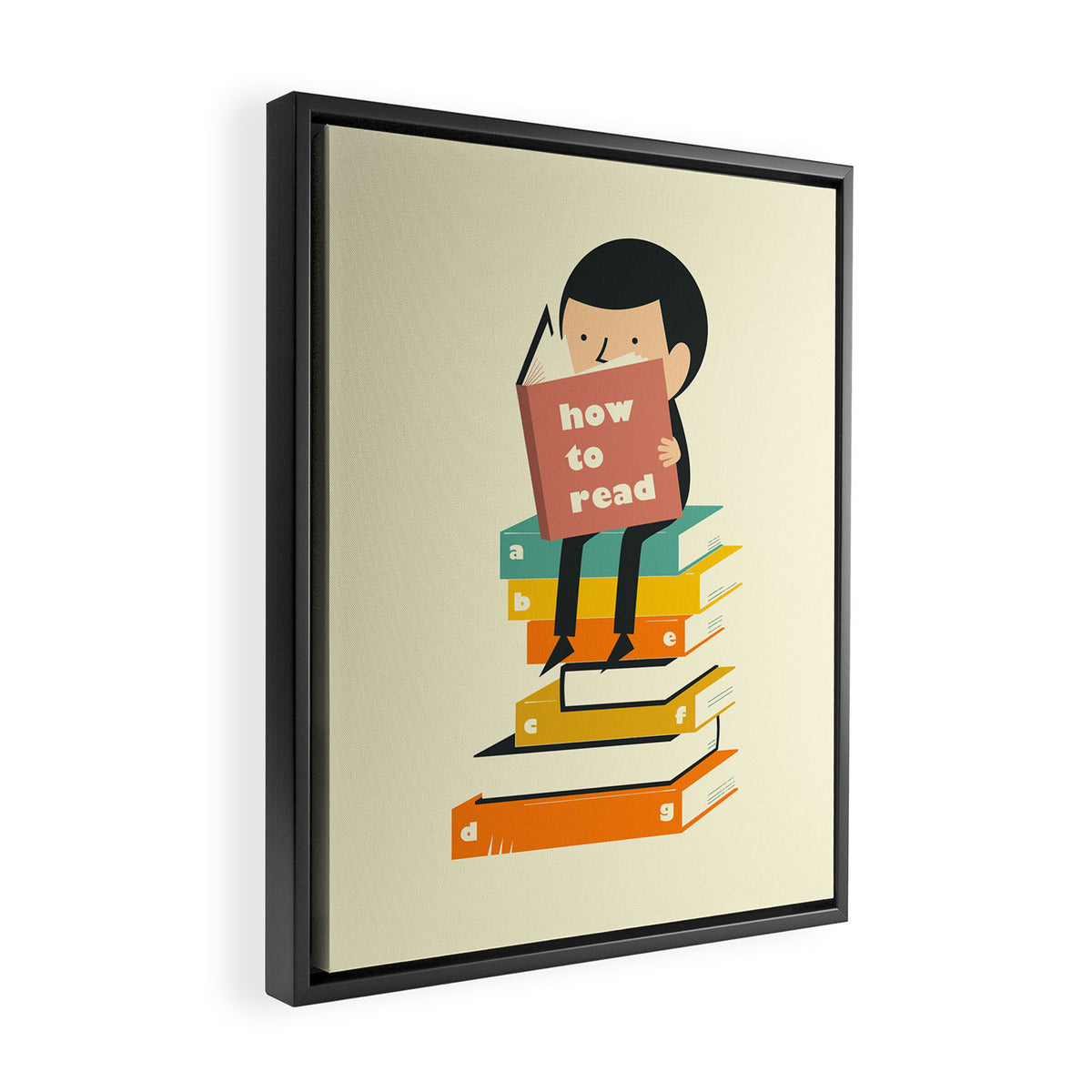 HOW TO READ Framed Canvas Print Gallery Image 2