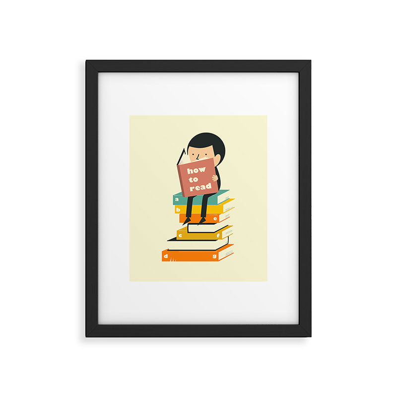 HOW TO READ Framed Art Print Gallery Image 5
