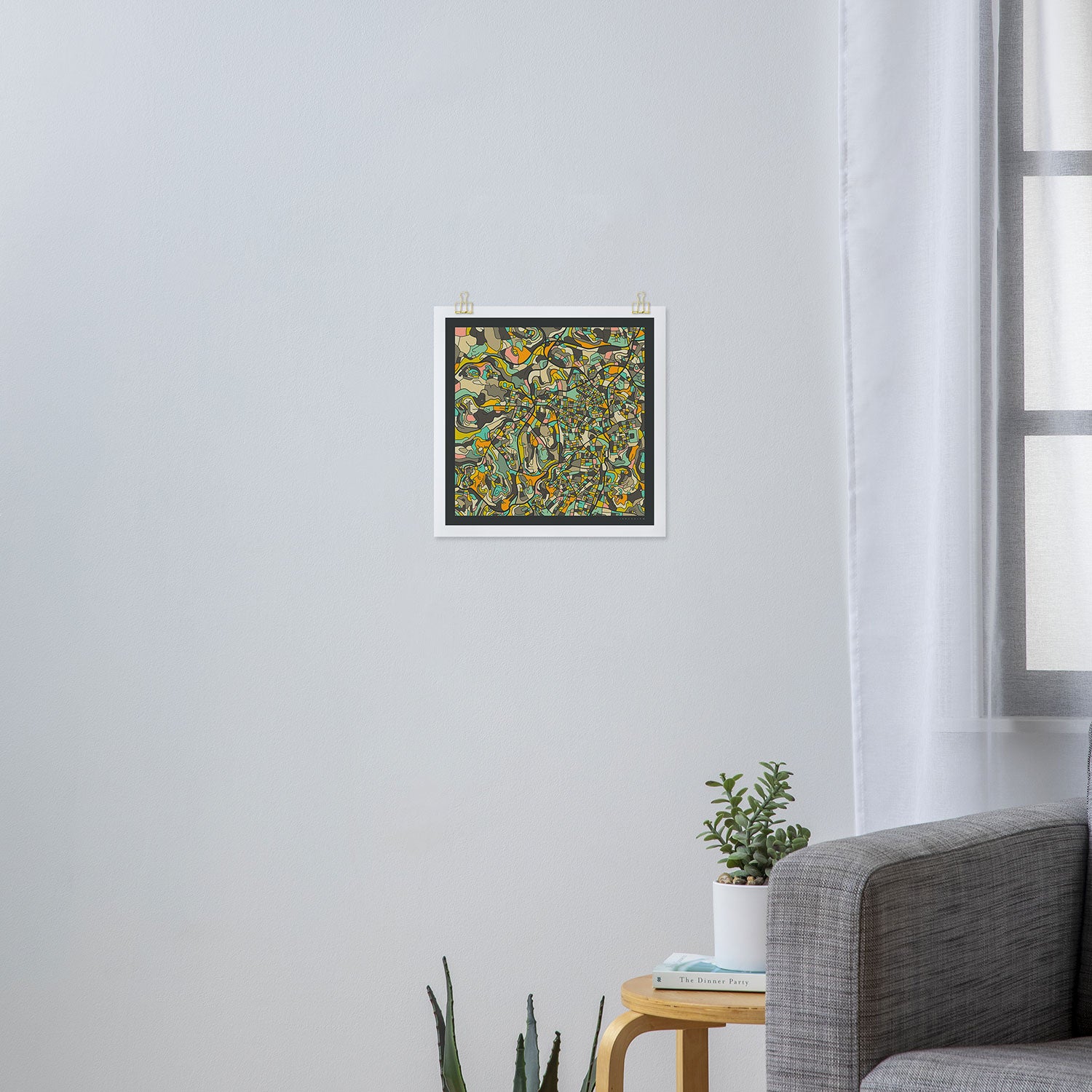 JERUSALEM MAP Art Print Gallery Image 3