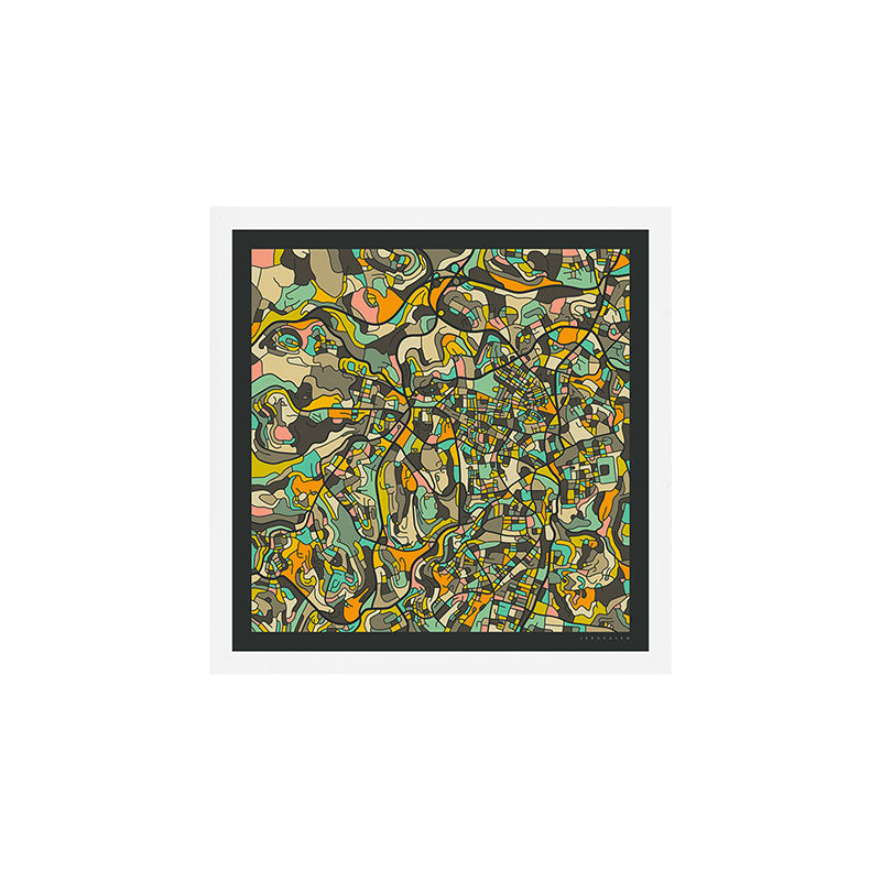 JERUSALEM MAP Art Print Gallery Image 1