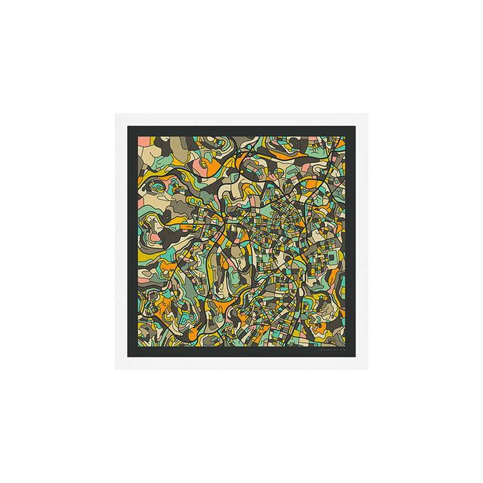 JERUSALEM MAP Art Print Gallery Image 1