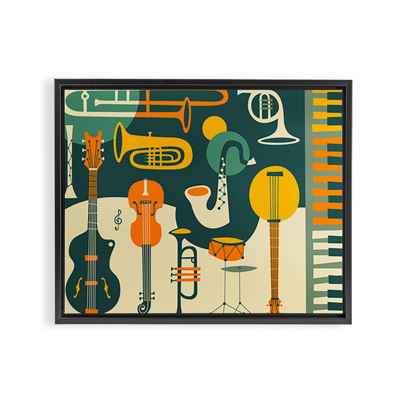 JUST JAZZ Framed Canvas Print Gallery Image 12