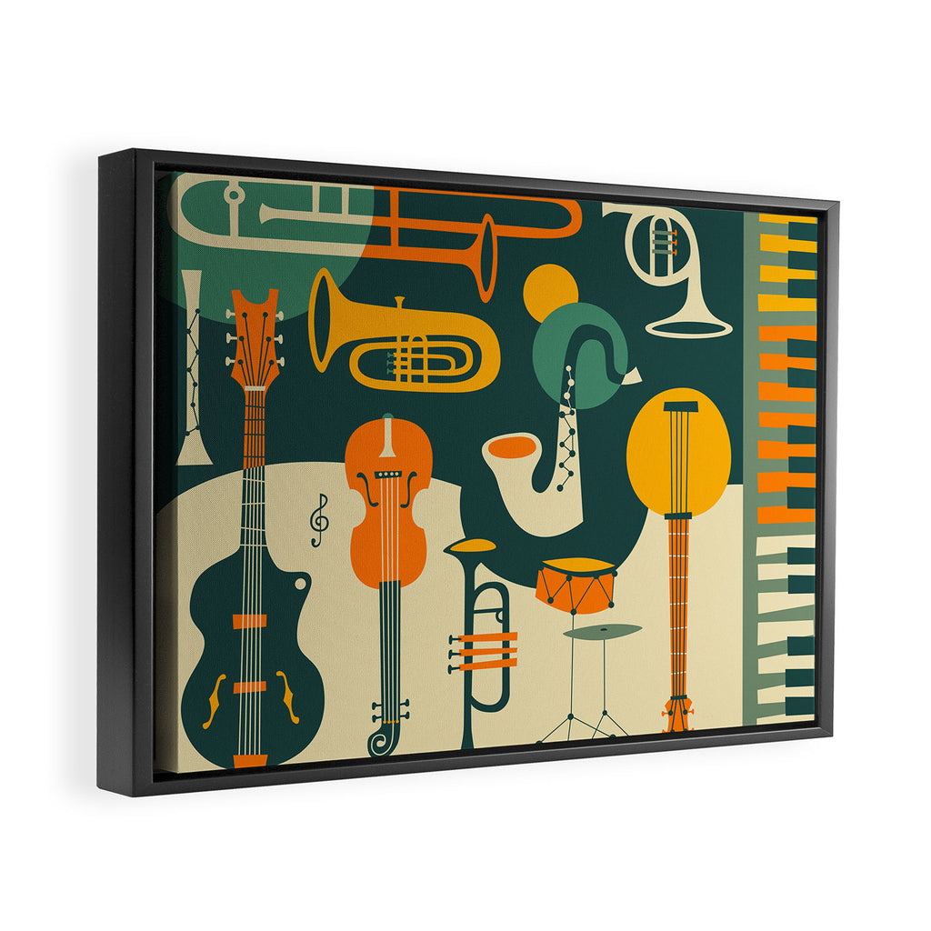 JUST JAZZ Framed Canvas Print Gallery Image 2