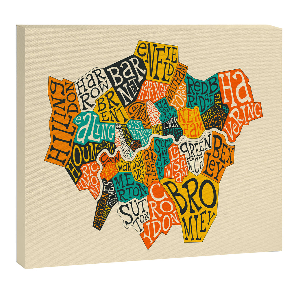 LONDON BOROUGHS Canvas Print Gallery Image 12