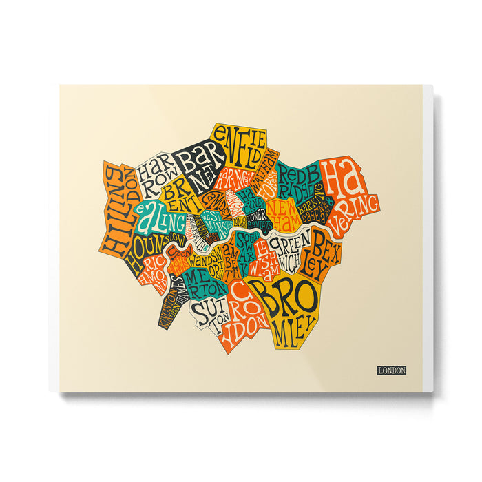 LONDON BOROUGHS Metal Print Gallery Image 1
