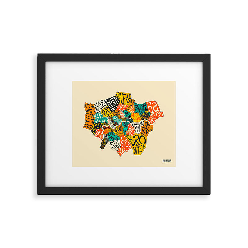 LONDON BOROUGHS Framed Art Print Gallery Image 5