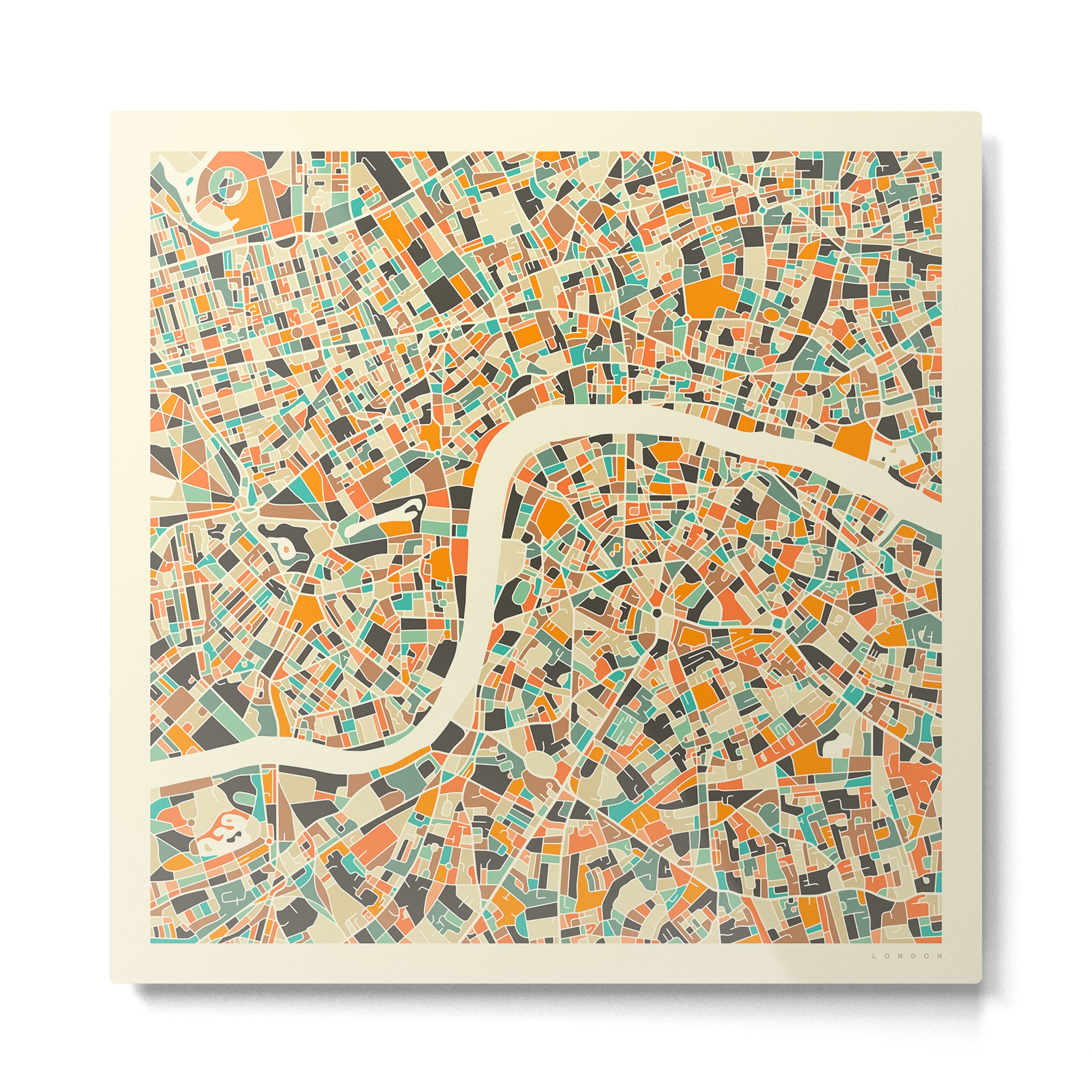LONDON MAP Metal Print Gallery Image 2