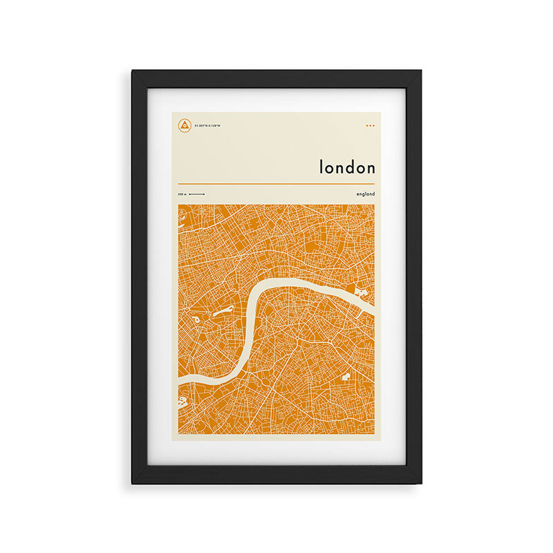 LONDON MAP Framed Art Print Gallery Image 2