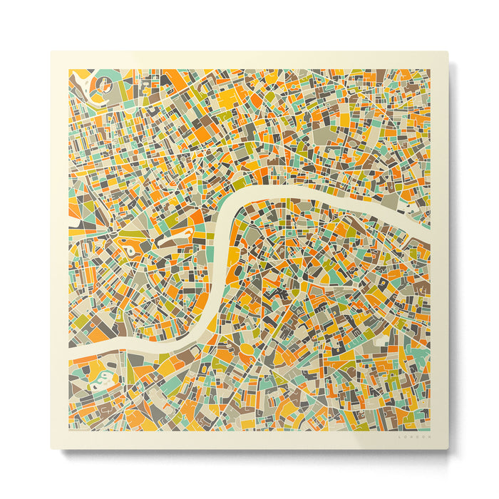 LONDON MAP Metal Print Gallery Image 1