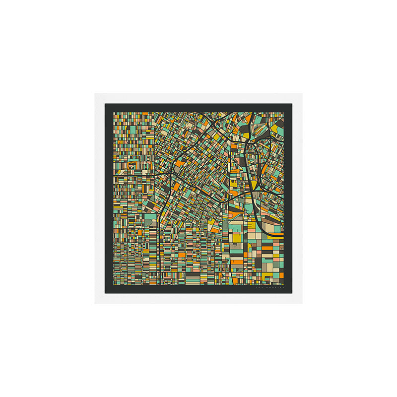 LOS ANGELES MAP Art Print Gallery Image 1