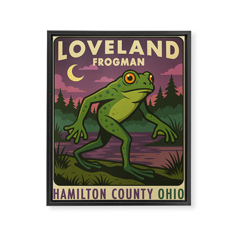 Loveland Frogman Framed Canvas Print Gallery Image 6