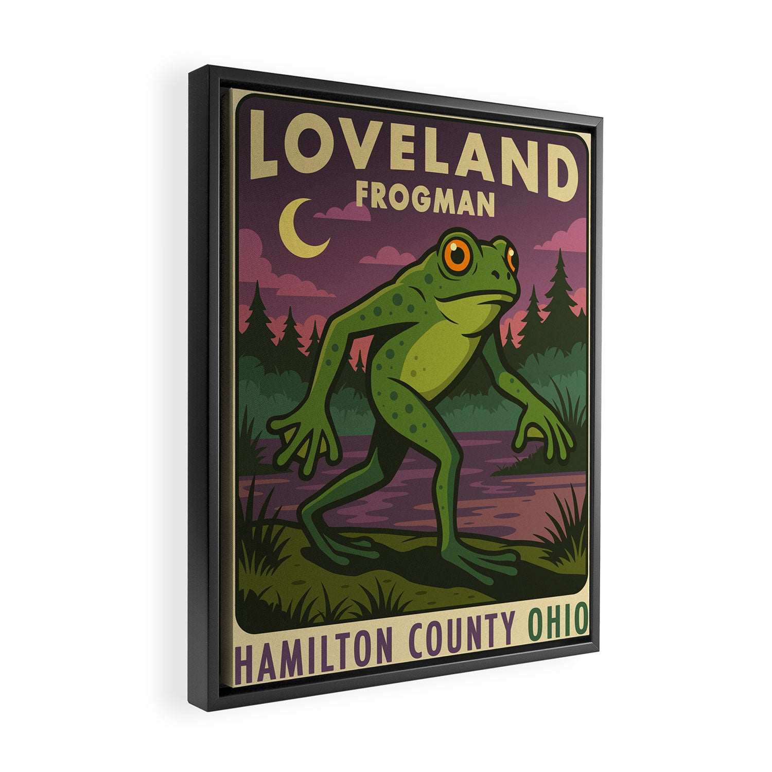 Loveland Frogman Framed Canvas Print Gallery Image 2