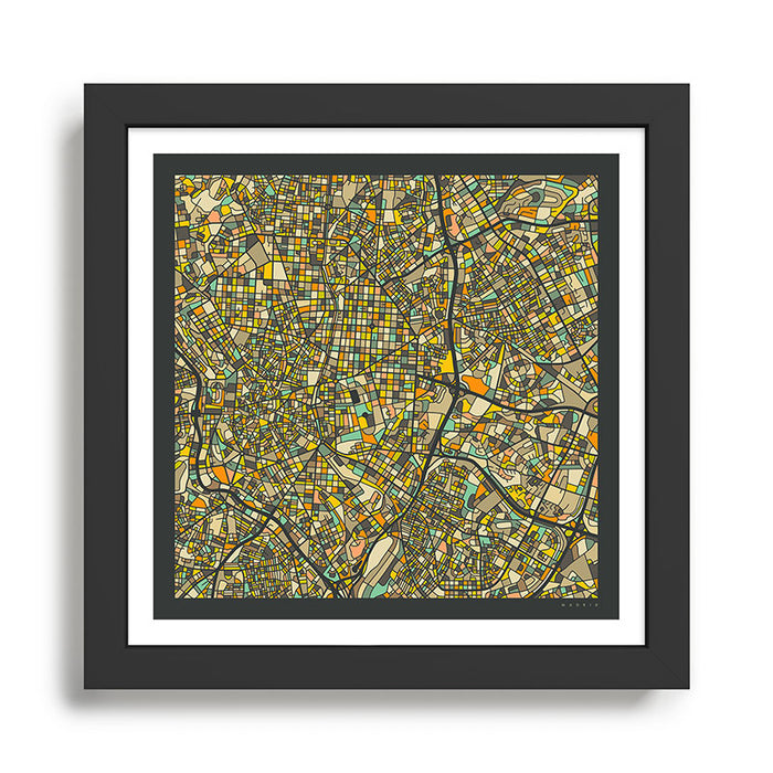 MADRID MAP Framed Art Print Gallery Image 1