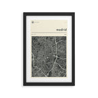 Madrid Map Framed Art Print Gallery Image 2