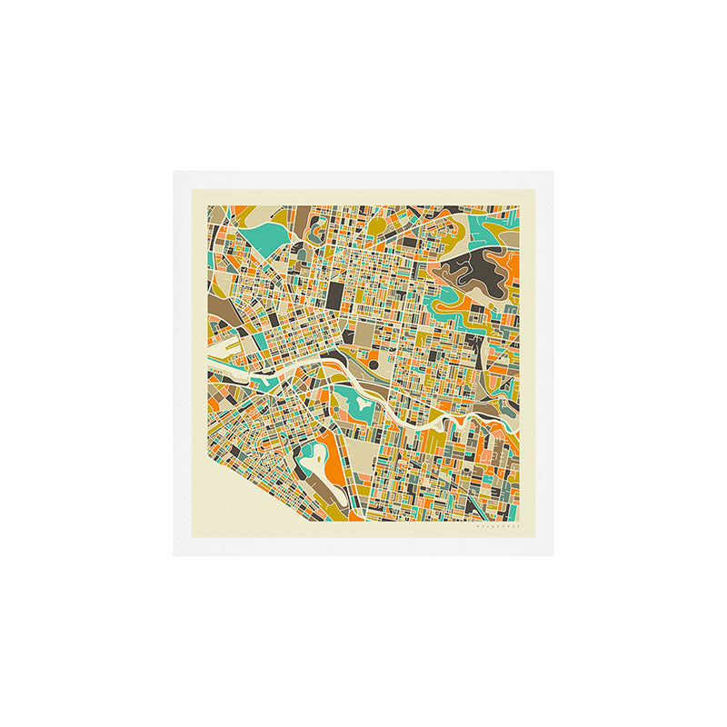 Melbourne Map Art Print Gallery Image 1