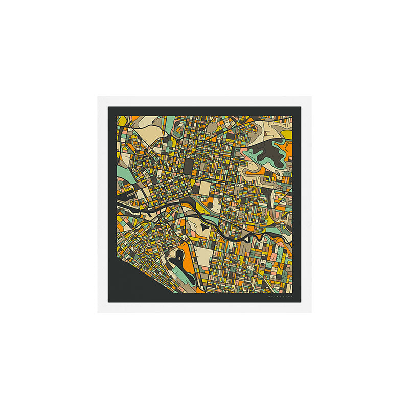 MELBOURNE MAP Art Print Gallery Image 1