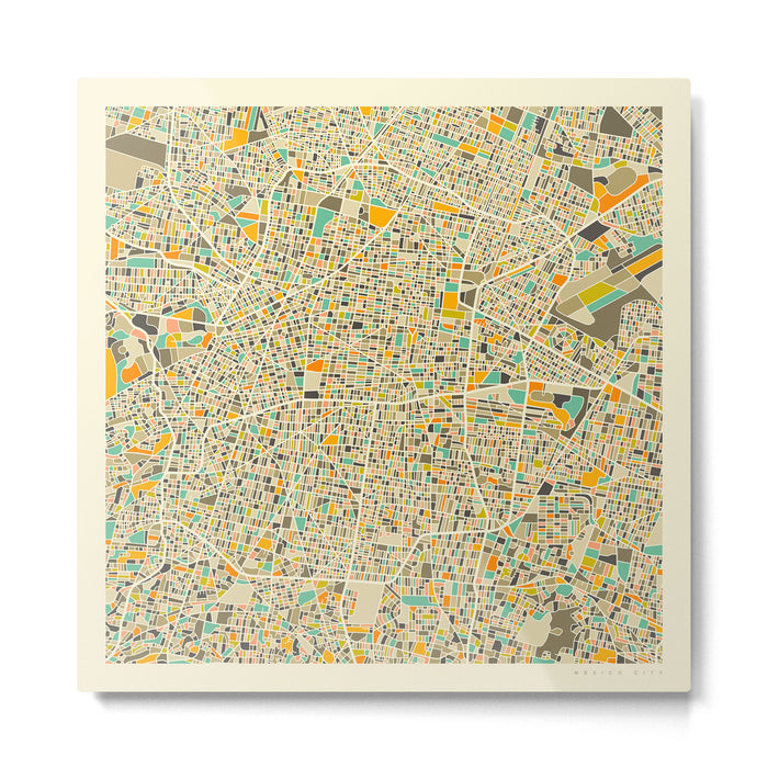 Mexico City Map Metal Print Gallery Image 1
