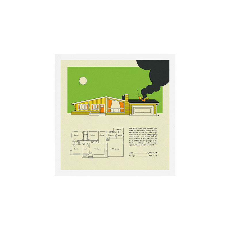 MID CENTURY HOME DESIGN 8324 Art Print Gallery Image 1