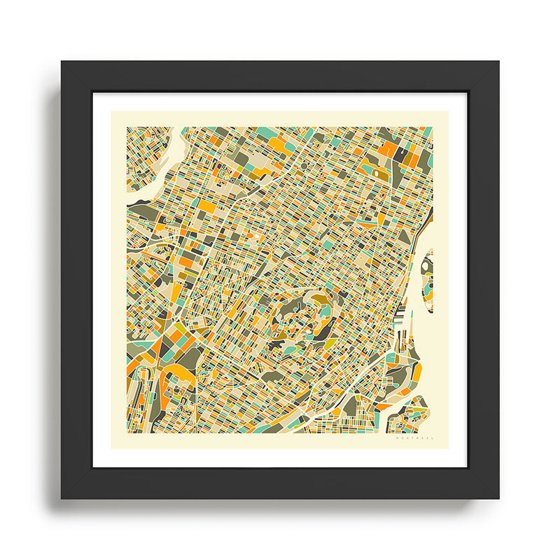 Montreal Map Framed Art Print Gallery Image 1