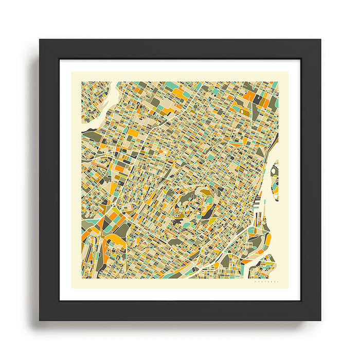 Montreal Map Framed Art Print Gallery Image 1