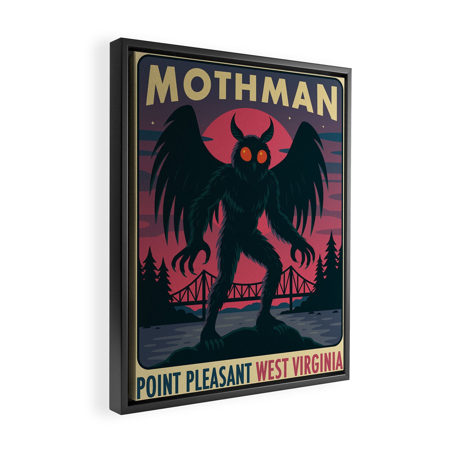 Mothman Framed Canvas Print Gallery Image 2