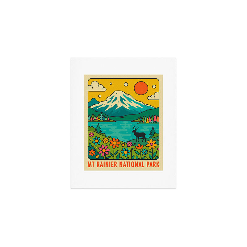 Mt Rainier National Park Art Print Gallery Image 1